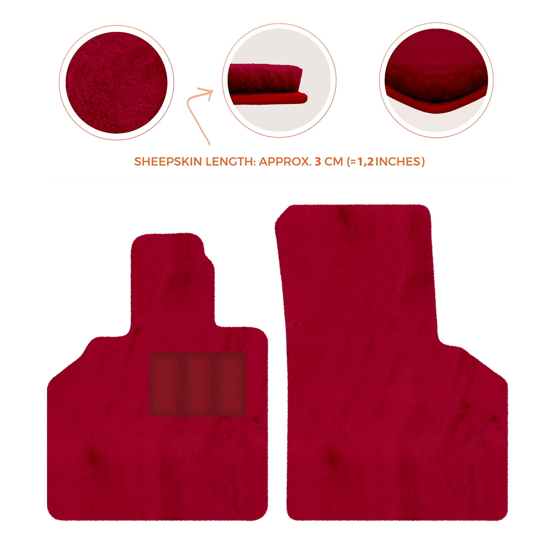 Premium Sheepskin Floor Mats for Lamborghini Aventador (2012-2022)