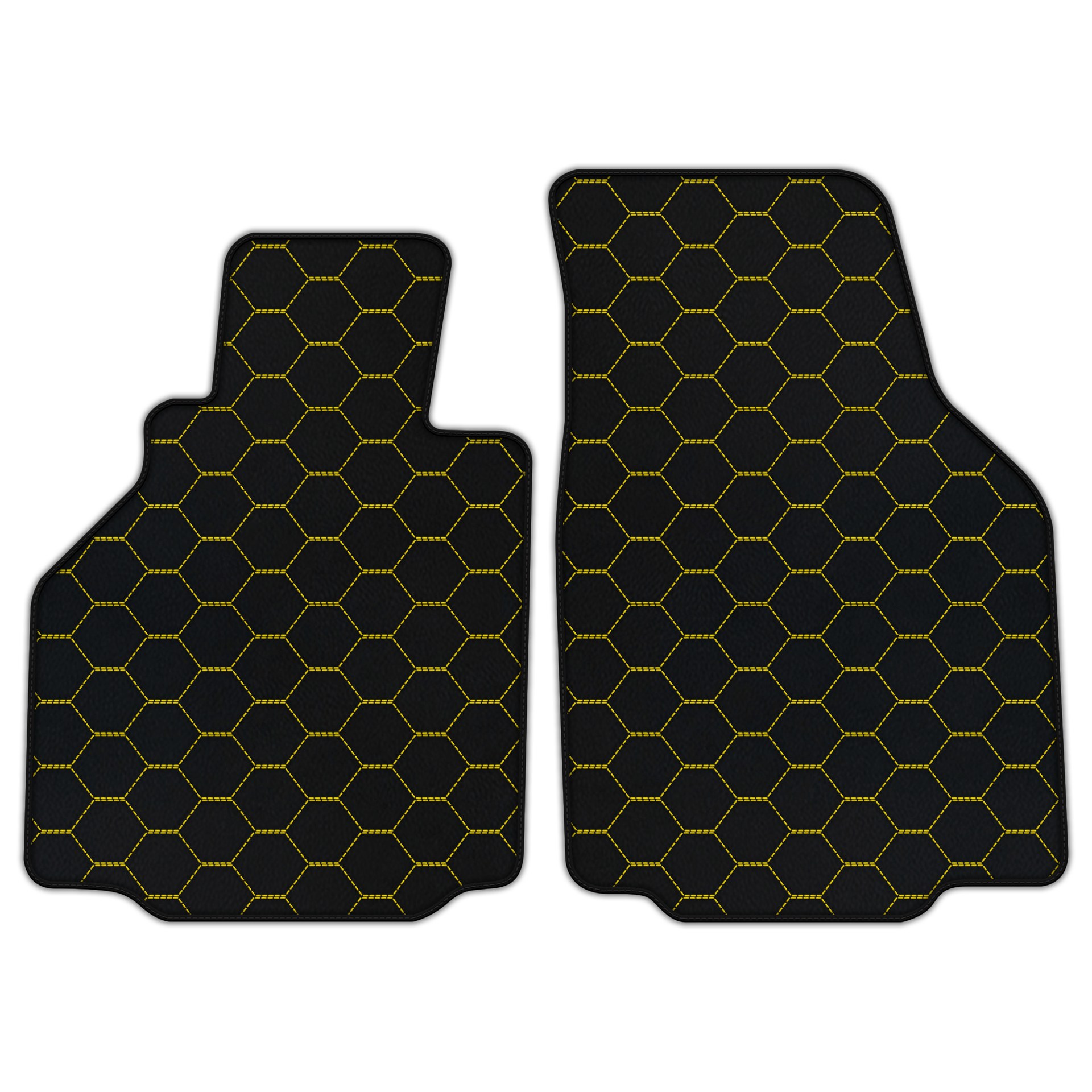 Customizable Leather Floor Mats with Raptor Hex Pattern for Porsche