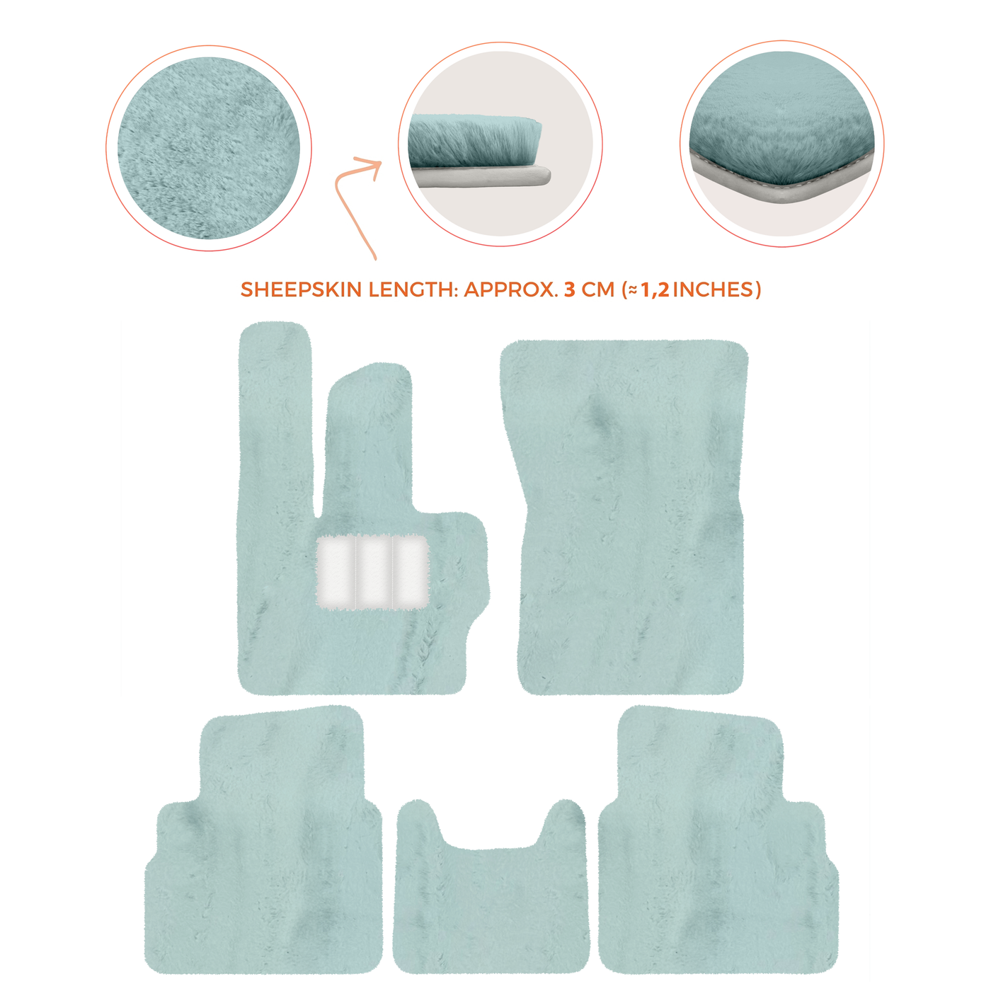 Premium Sheepskin Floor Mats for Mercedes-Benz G-Class W463 2008-2018