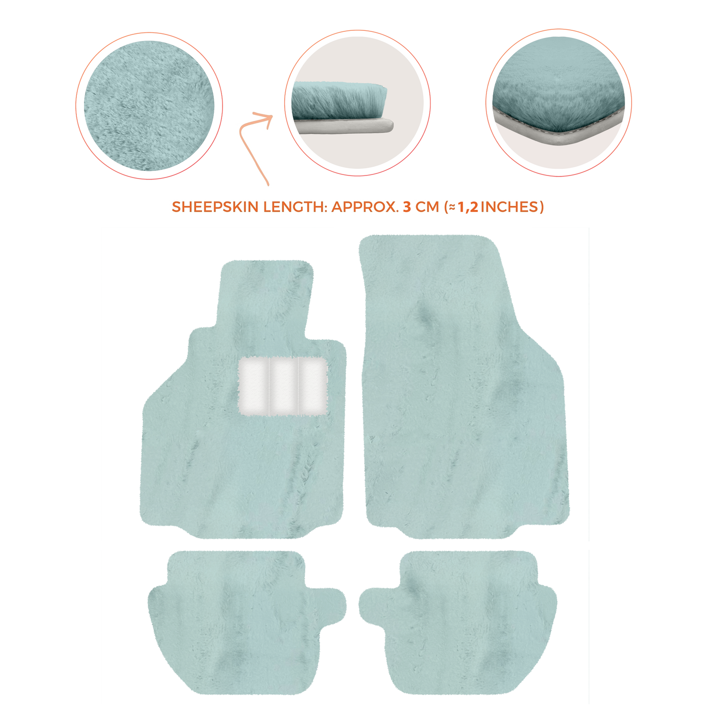 Premium Luxury Sheepskin Floor Mats for Ferrari Roma (2021-2024)