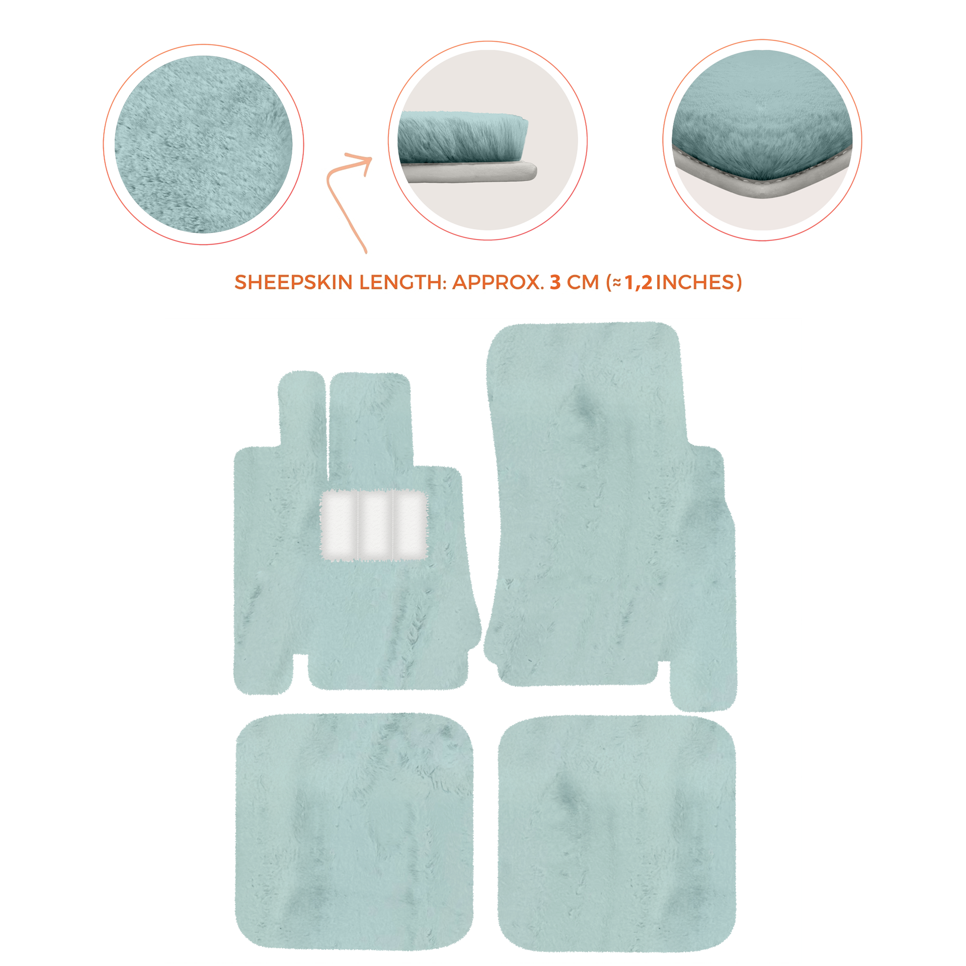 Premium Luxurious Sheepskin Floor Mats for Bentley Arnage (1998-2009)