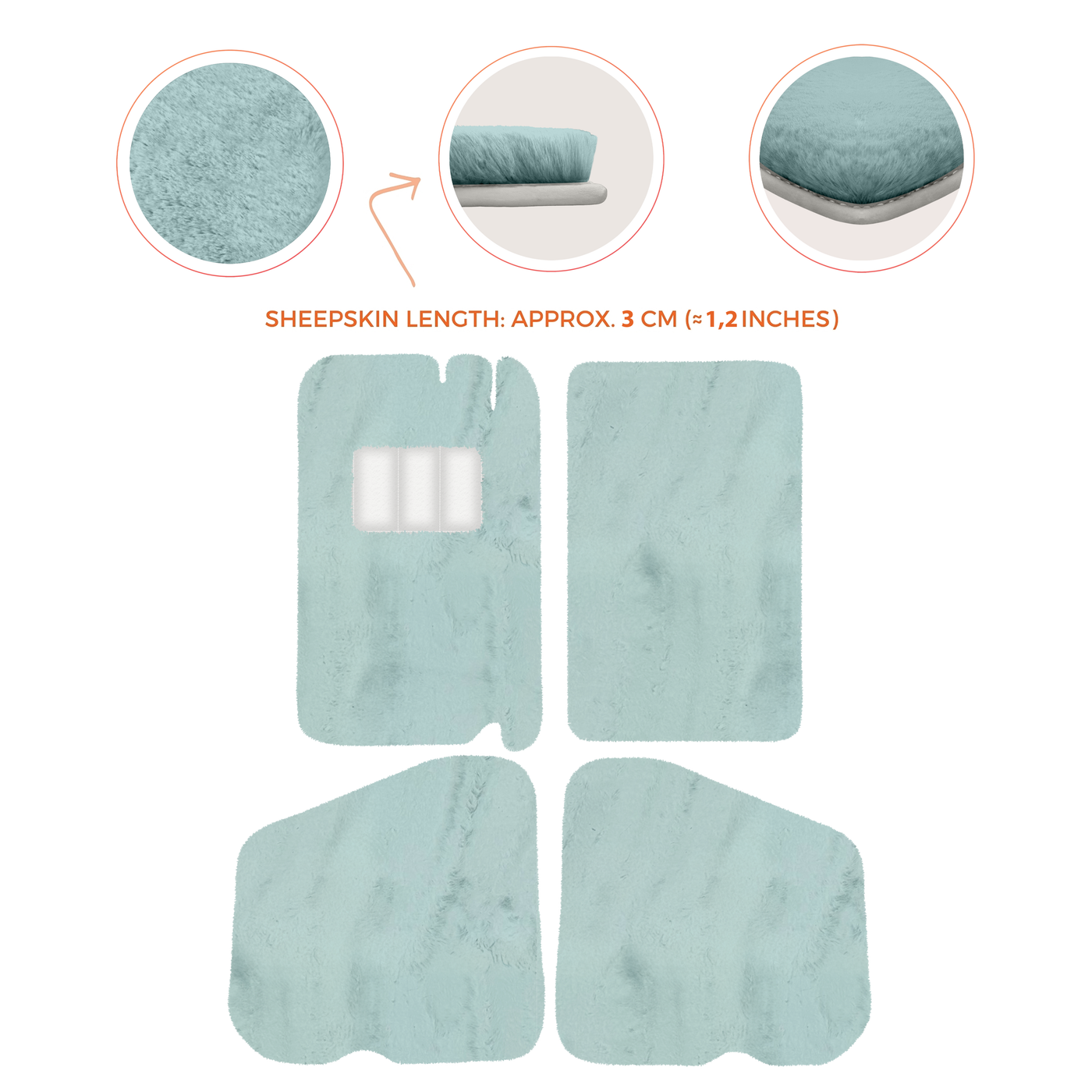 Premium Sheepskin Floor Mats for Rolls-Royce Shadow (1965-1977)