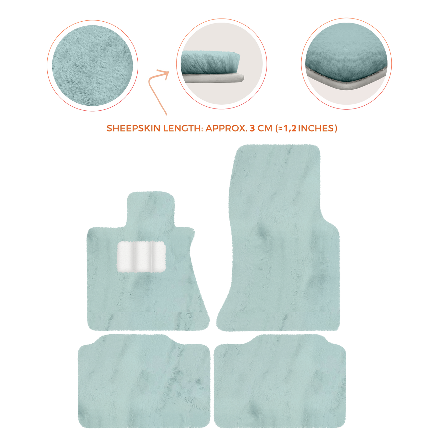 Premium Sheepskin Floor Mats for Rolls-Royce Phantom Sedan (2003-2016)