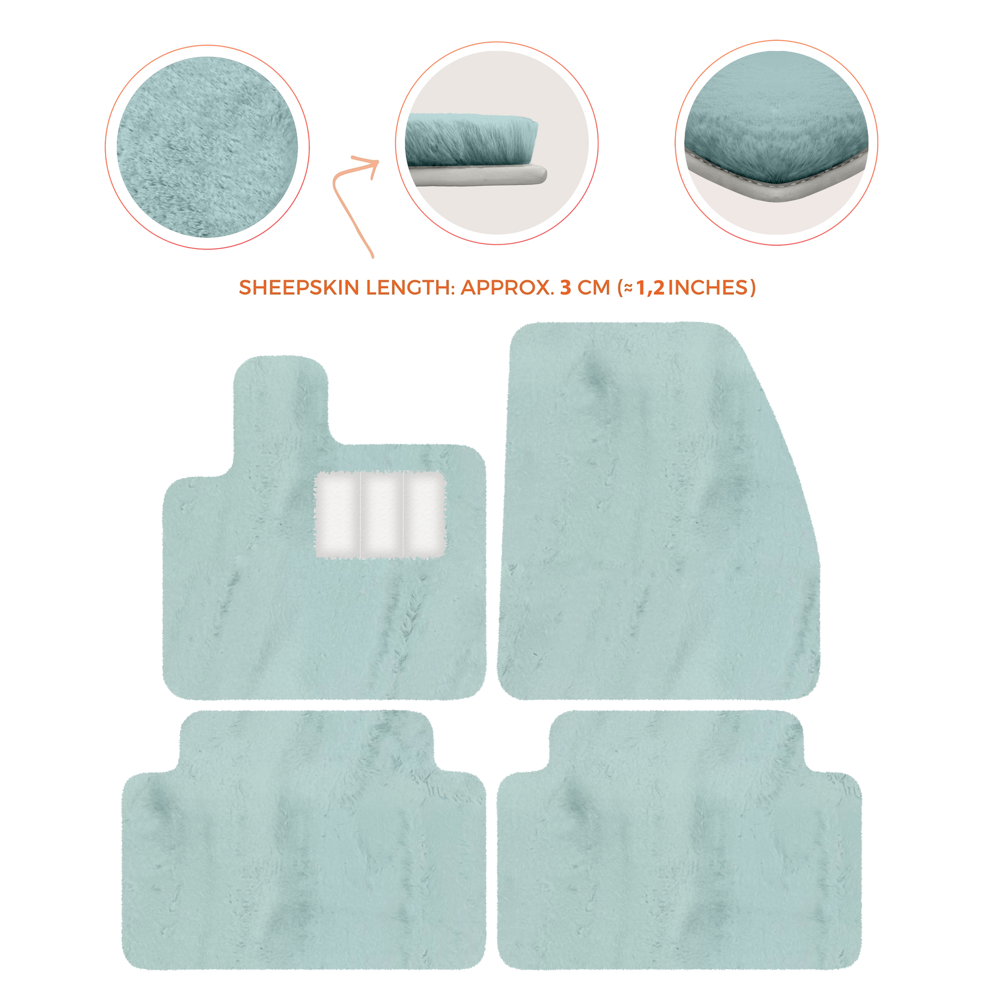 Premium Sheepskin Floor Mats for Range Rover Evoque (2016-2024)