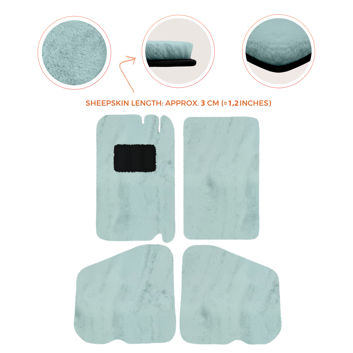 Premium Sheepskin Floor Mats for Rolls-Royce Shadow (1965-1977)