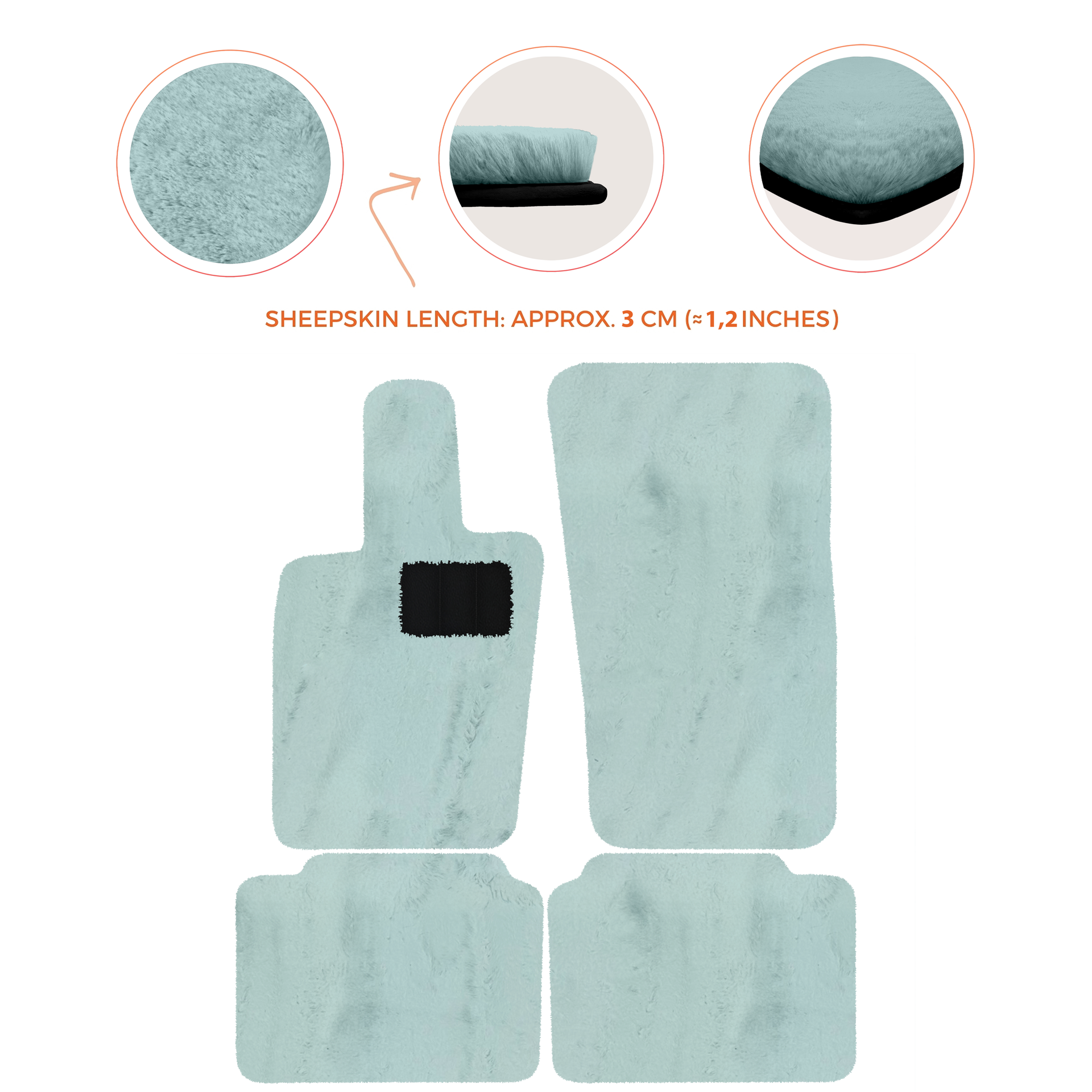 Luxury Sheepskin Floor Mats for Porsche Panamera (2017-2023)