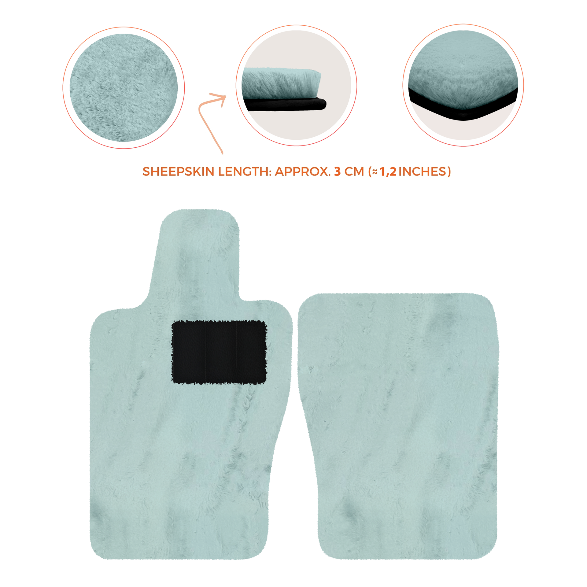 Premium Sheepskin Floor Mats for Aston Martin V8 Vantage (2019-2025)