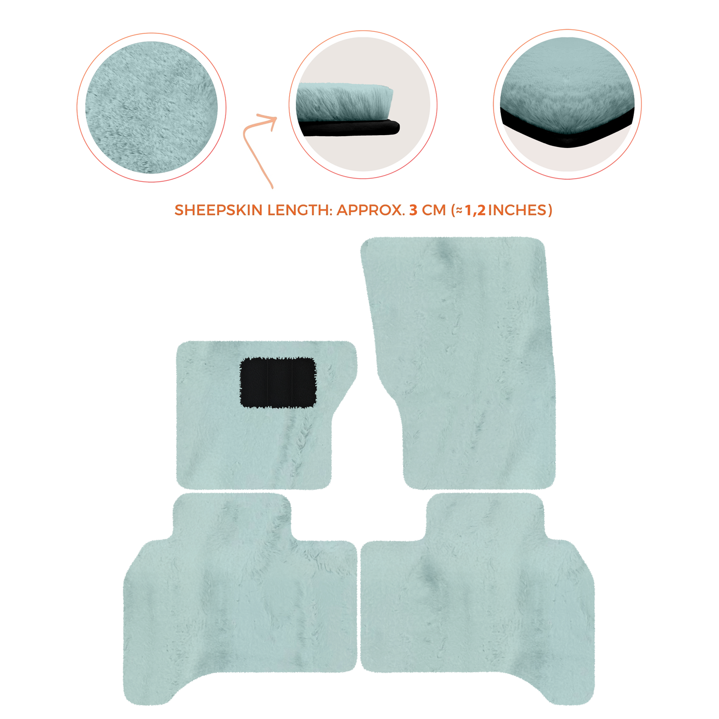 Premium Sheepskin Floor Mats for Range Rover Vehicles (2012-2022)
