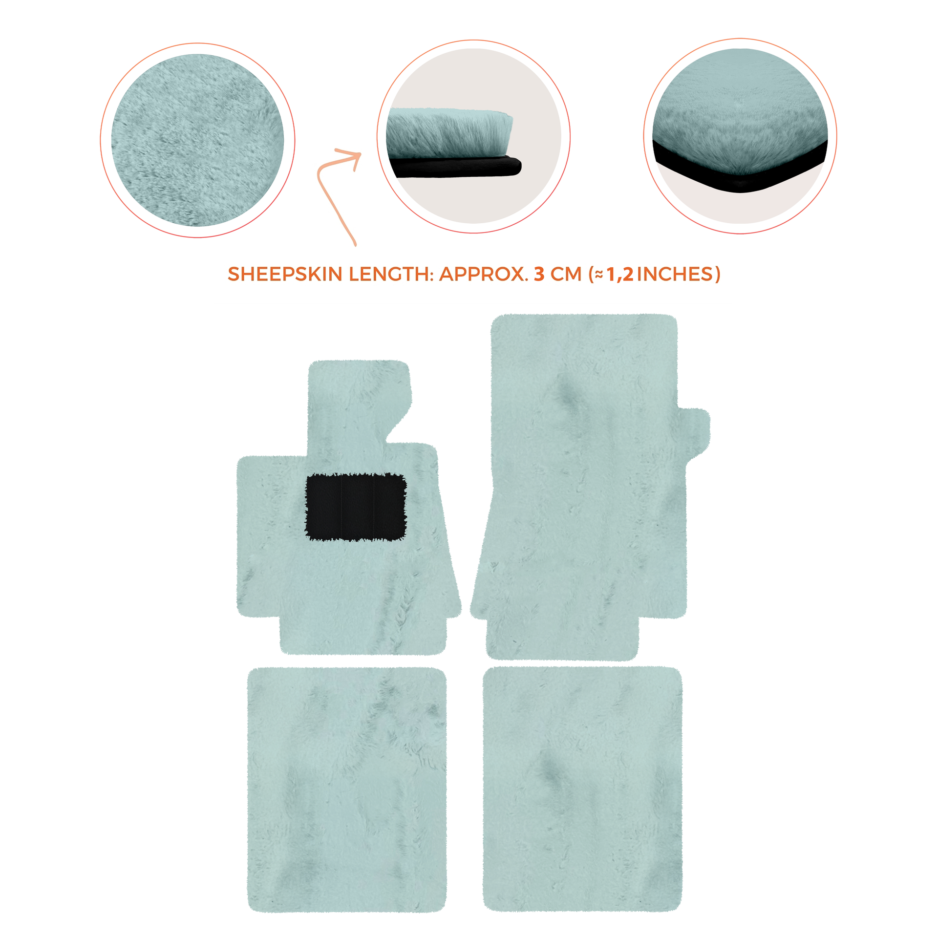 Luxurious Premium Sheepskin Floor Mats for Bentley Arnage (1998-2009)