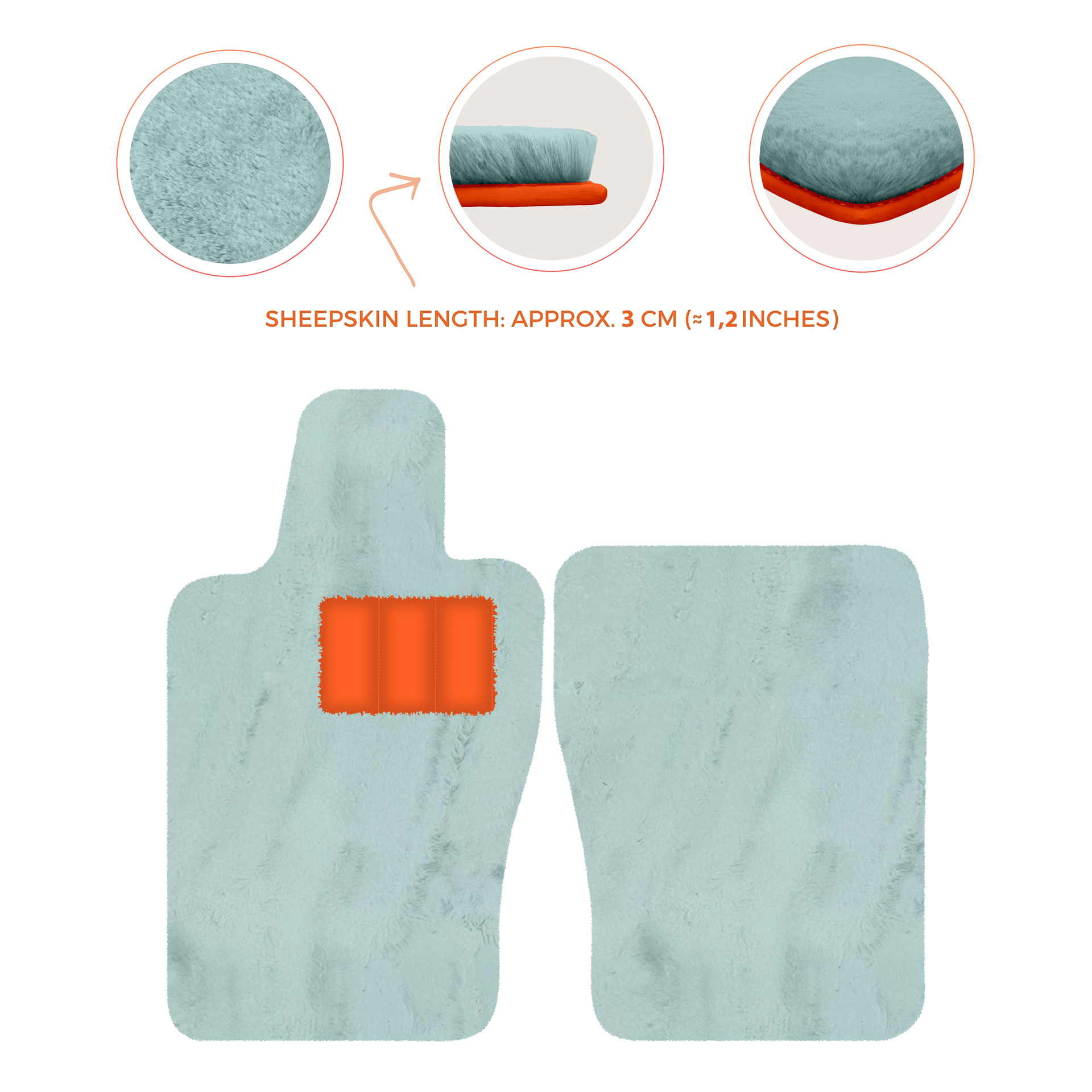 Premium Sheepskin Floor Mats for Aston Martin V8 Vantage (2019-2025)