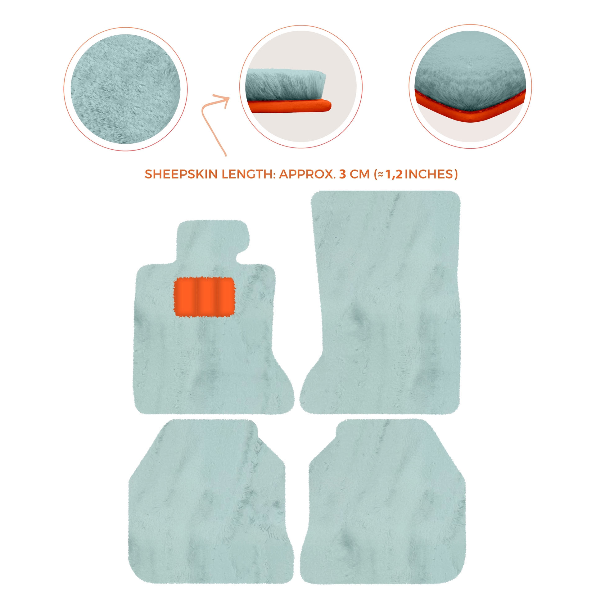 Luxury Sheepskin Floor Mats for Rolls-Royce Ghost RR2 (2010-2014)