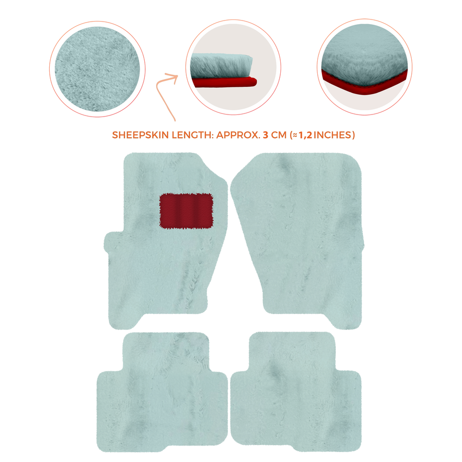 Premium Sheepskin Floor Mats for Land Rover Freelander (2007-2012)