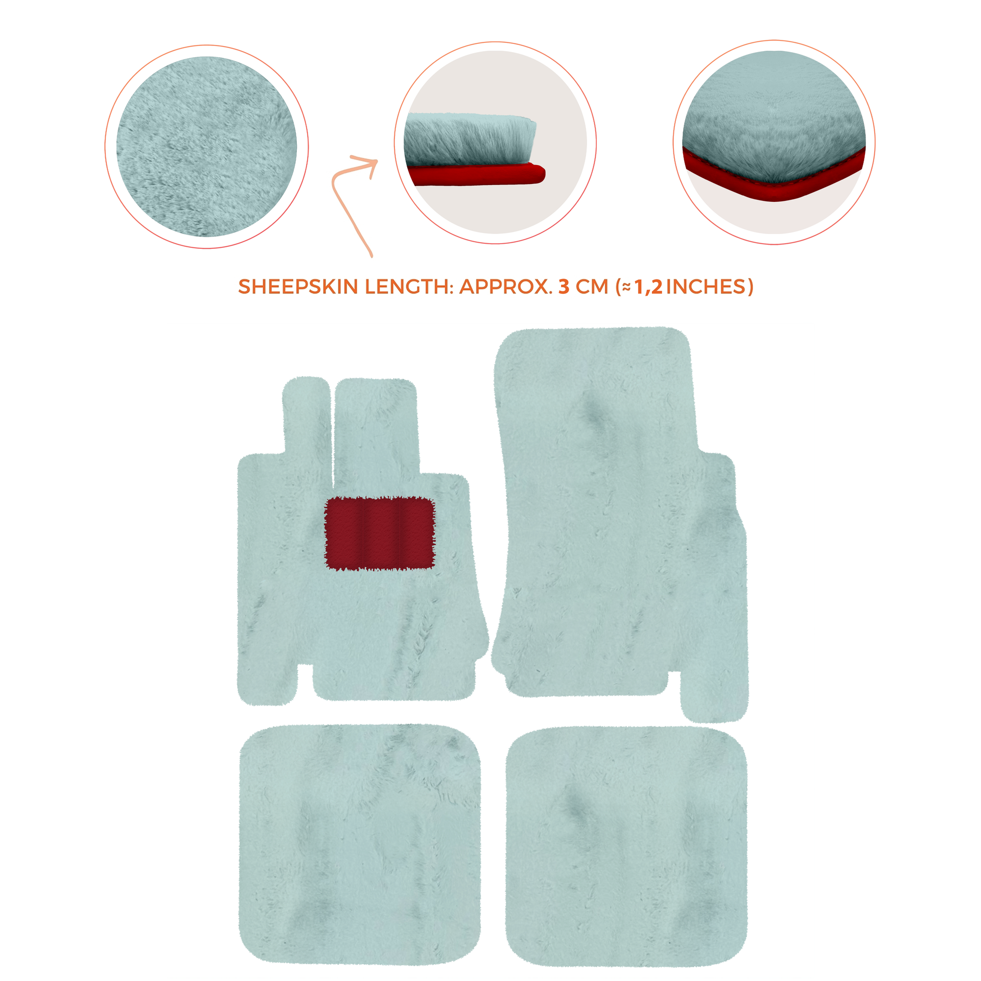 Premium Luxurious Sheepskin Floor Mats for Bentley Arnage (1998-2009)