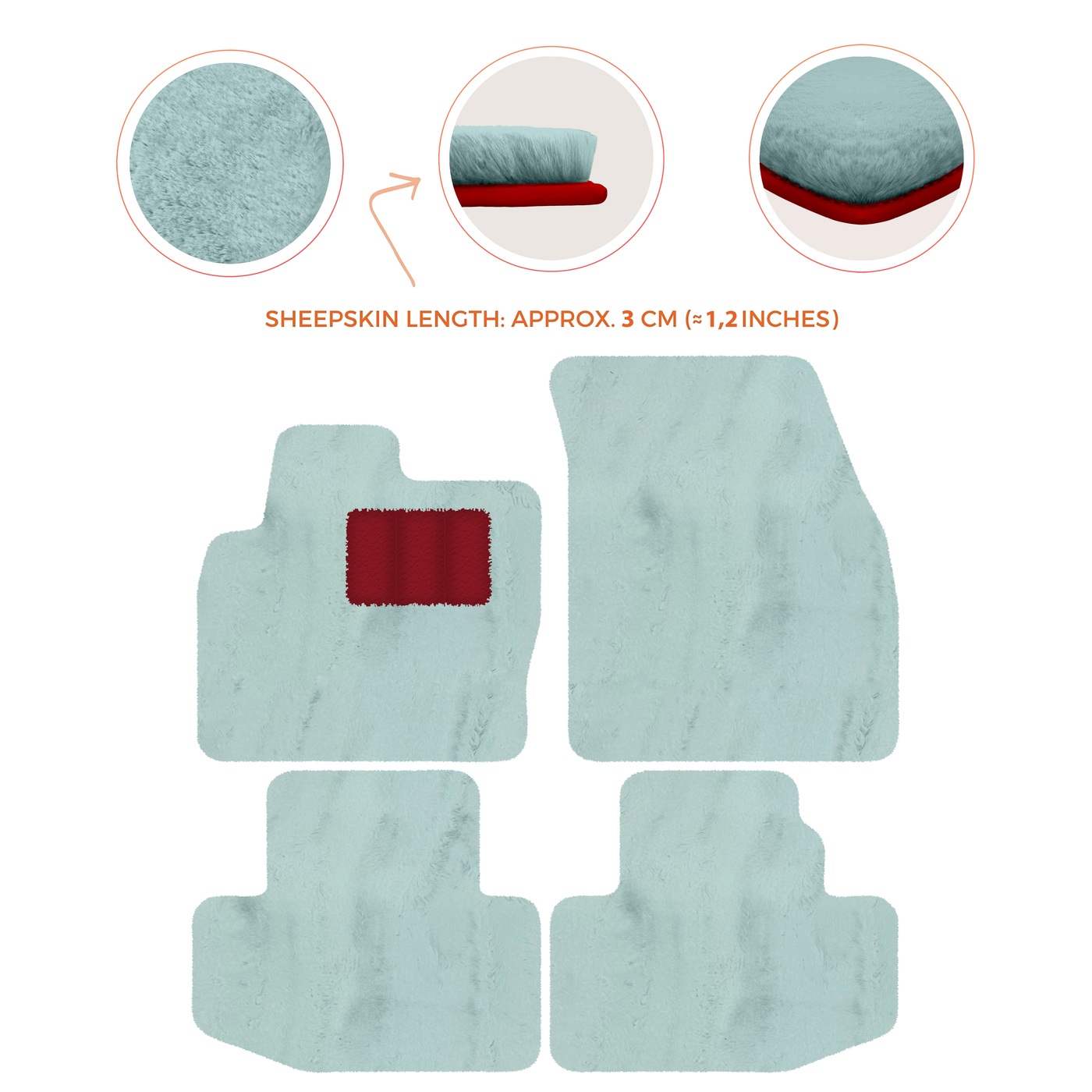 Luxury Sheepskin Floor Mats for Range Rover Sport L460 (2022-2024)