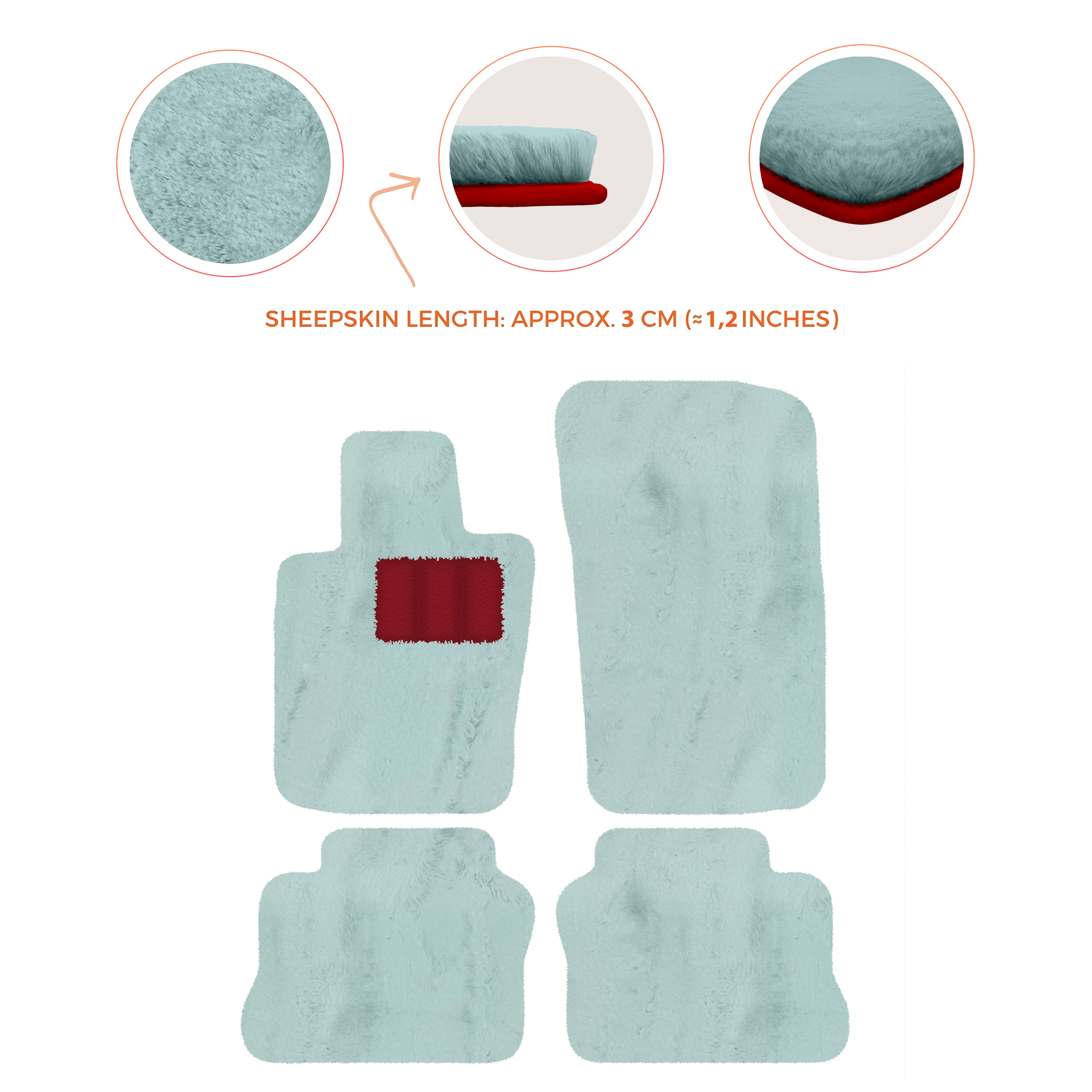 Luxurious Sheepskin Floor Mats for Porsche Panamera (2009-2016)