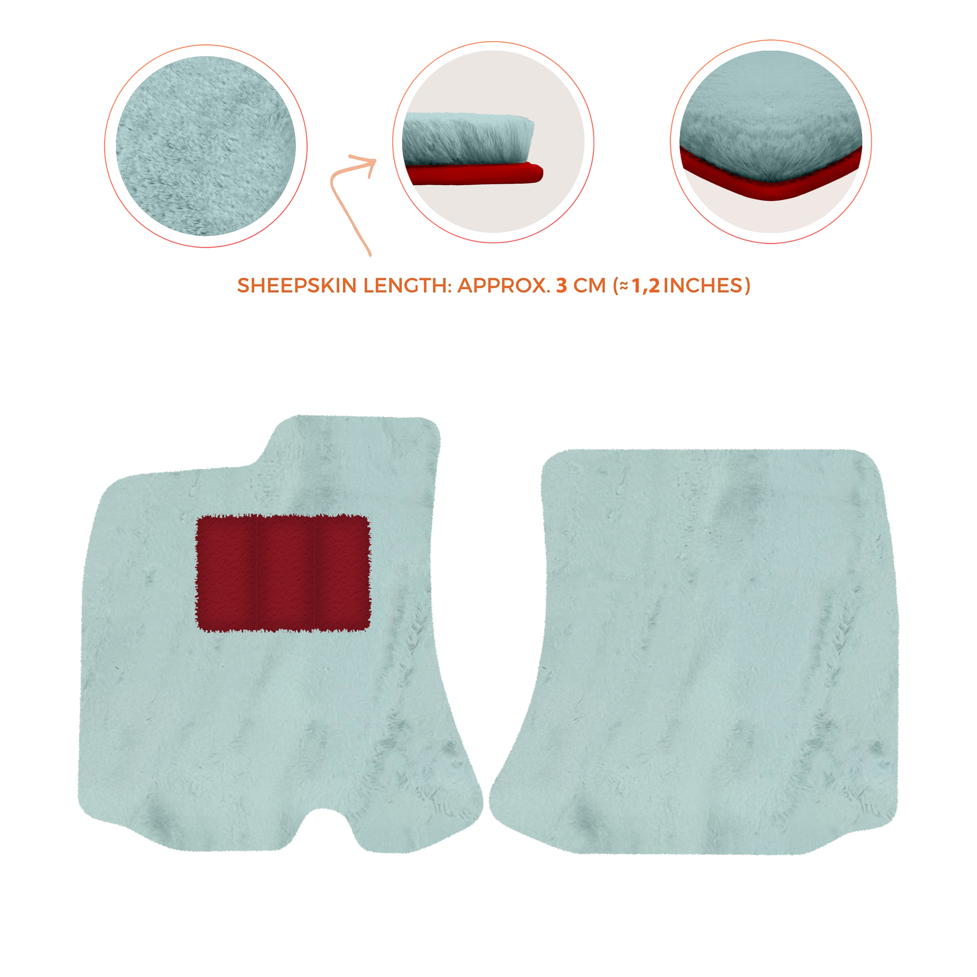 Premium Sheepskin Floor Mats for Bentley Arnage RL (1998-2009)