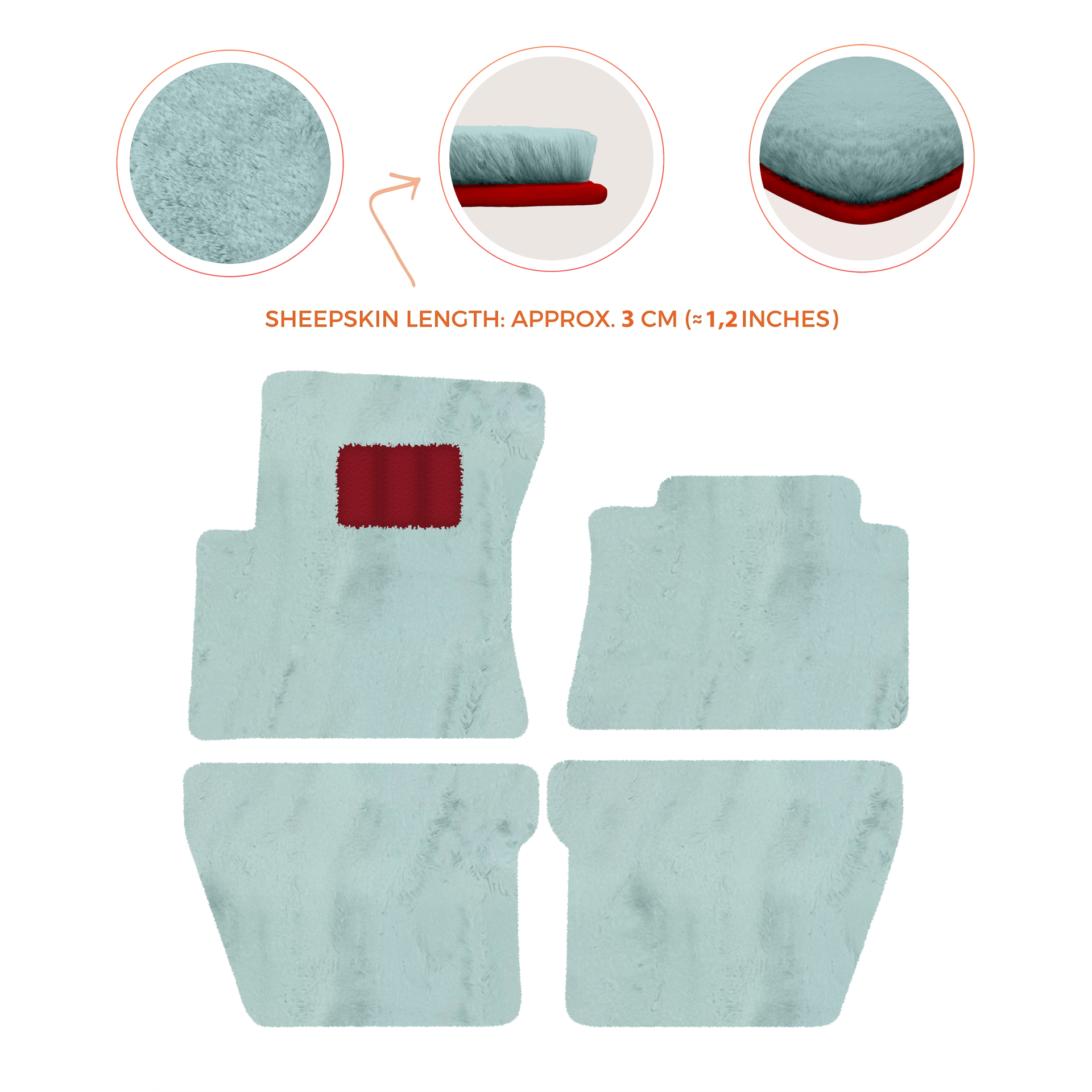 Premium Sheepskin Floor Mats for Bentley Flying Spur (2019-2023)