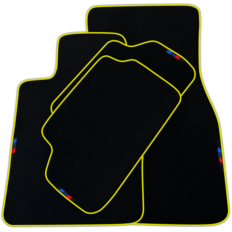 Black Mats For BMW 1 Series F70 | Blue Trim | Various Trim Colors
