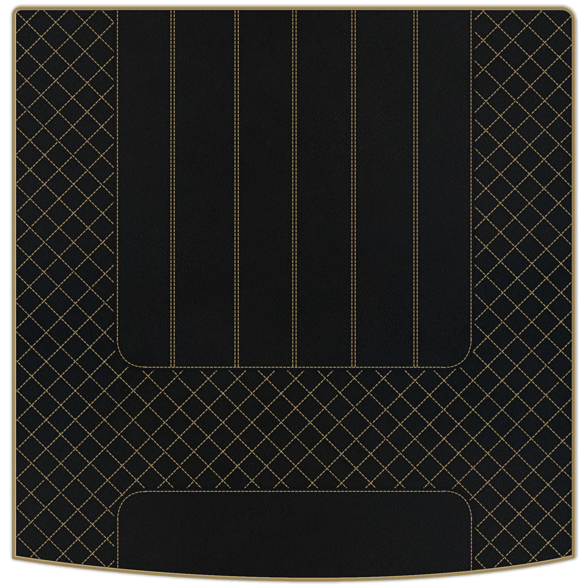 Customizable Leather Floor Mats with Double Diamond Pattern for Bentley Mulsanne (2010-2020) - AutoWin