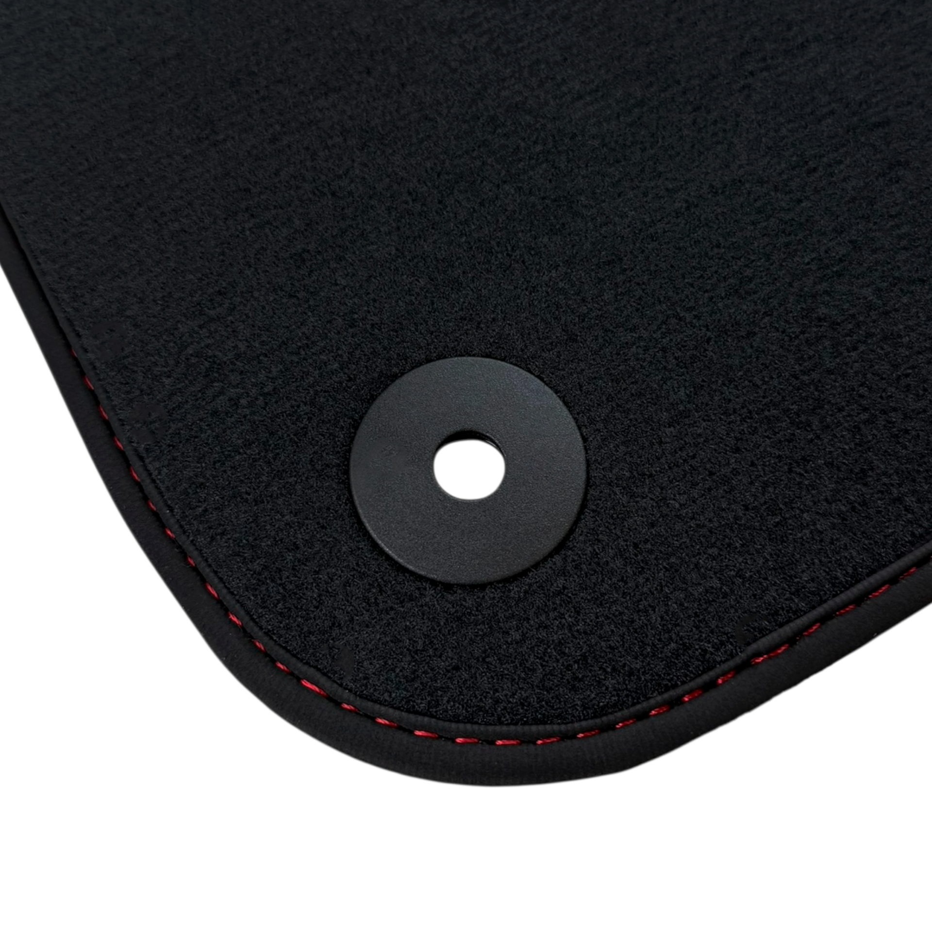 Black Floor Mats for Lamborghini Urus with Bordeaux Alcantara Leather