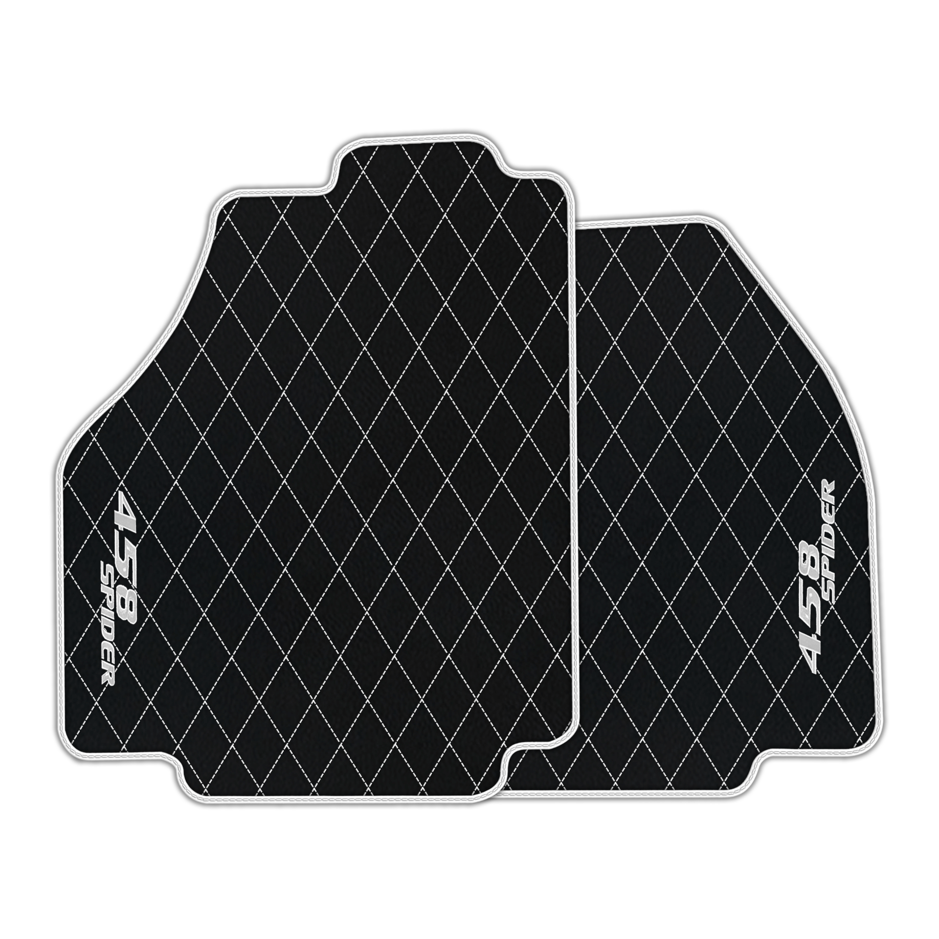 Premium Black Leather Floor Mats for Ferrari 458 Speciale (2012-2015)