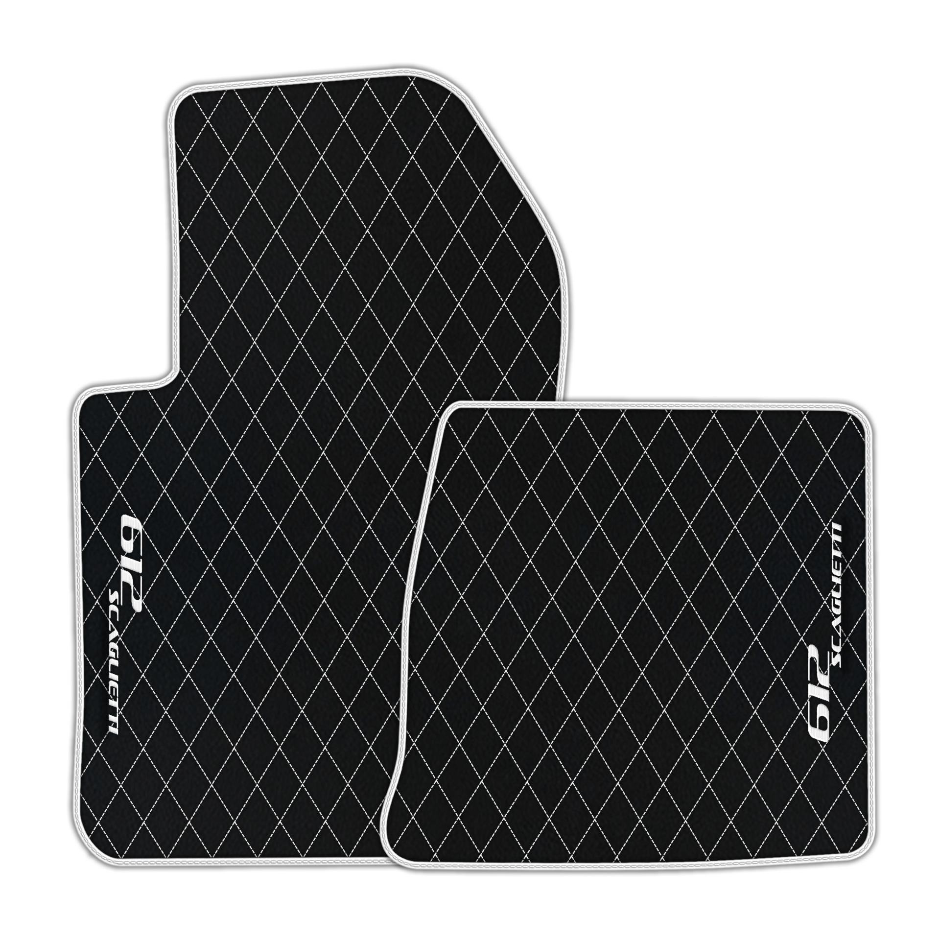 Luxury Black Leather Floor Mats for Ferrari 612 Scaglietti (2005-2011)