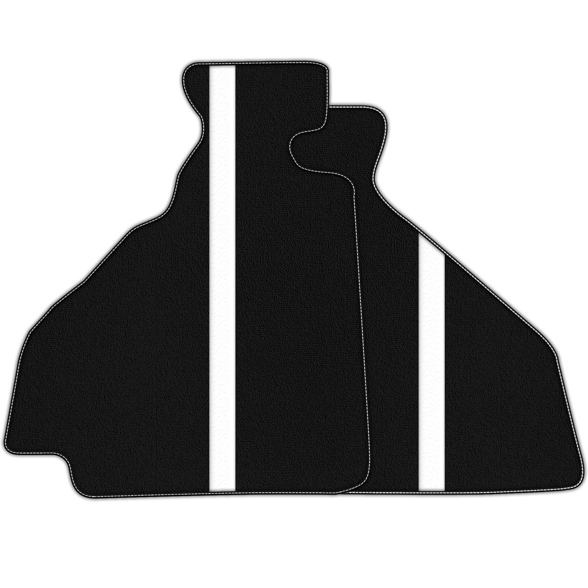 Premium Black Floor Mats for Ferrari 512 TR (1992-1994) | Leather Trim