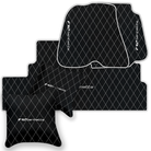 Premium Black Leather Floor Mats for Ferrari California | Full Set