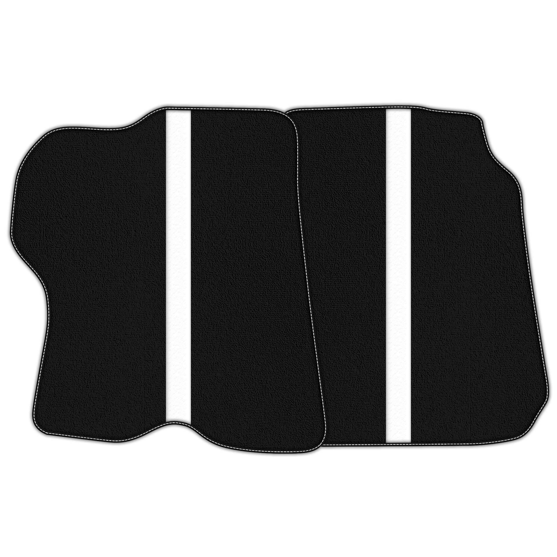 Black Floor Mats with Leather Line for Ferrari GTC4 Lusso (2016-2023) - Various Colors