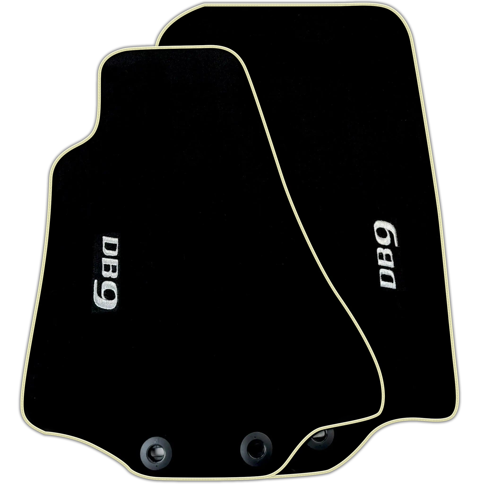 Black Floor Mats for Aston Martin DB9 (2004-2016) Various Trim Colors