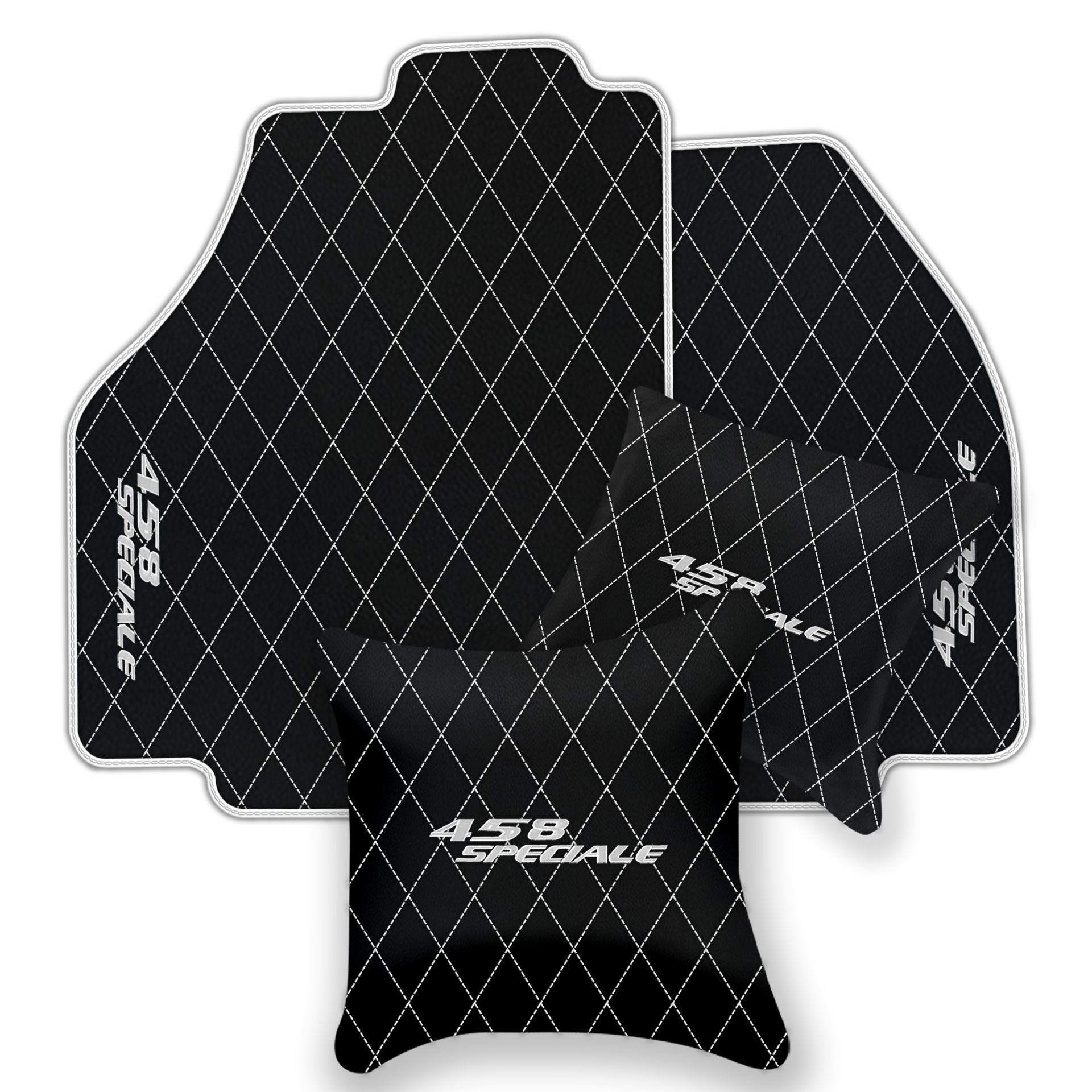 Premium Black Leather Floor Mats for Ferrari 296 GTS (2022-2025)