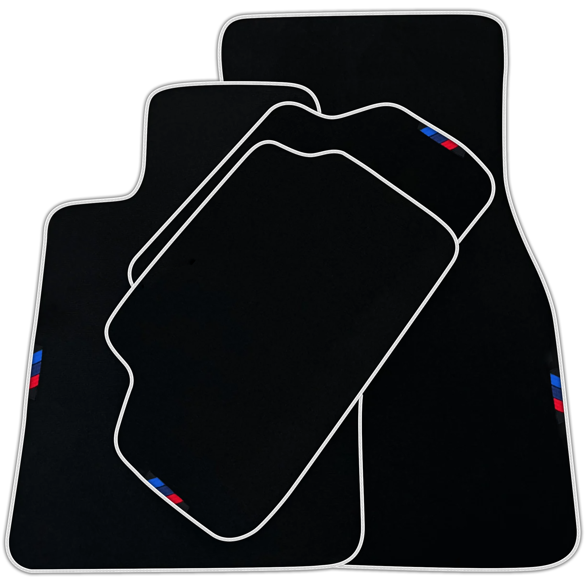 Black Floor Mats For BMW 8 Series G14 | White Trim AutoWin Brand | Various Trim Colors
