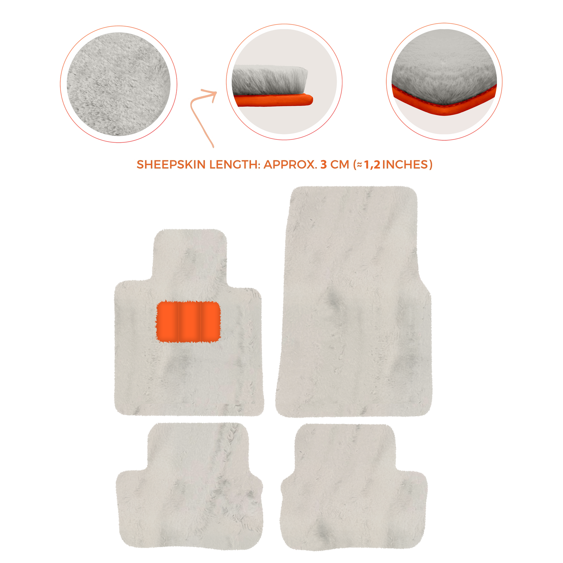 Premium Sheepskin Floor Mats for Rolls-Royce Shadow (1965-1977)