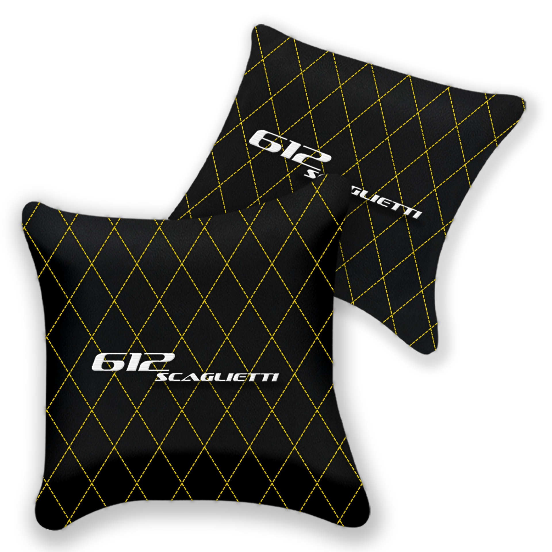 Customizable Black Leather Pillows for Ferrari 599 Coupe 2006-2012