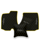 Custom Black Leather Floor Mats for Ferrari 812 Superfast (2018-2023)