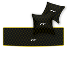 Luxury Black Leather Floor Mats for Ferrari Roma (2021-2024)