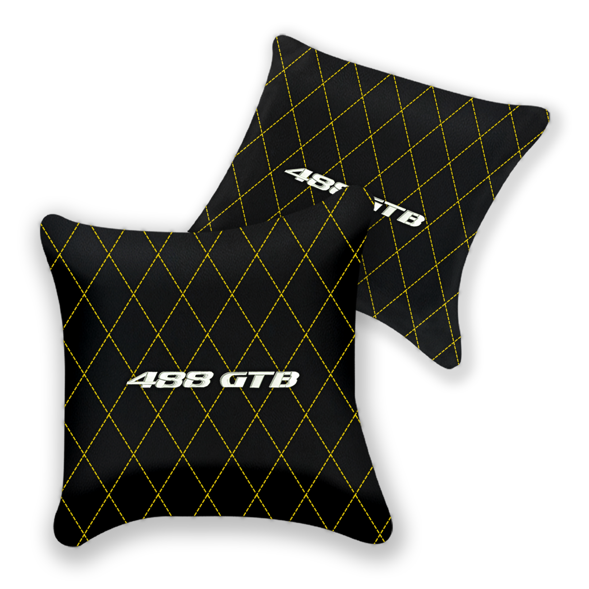 Customizable Black Leather Pillows for Ferrari 458 Italia (2009-2015)