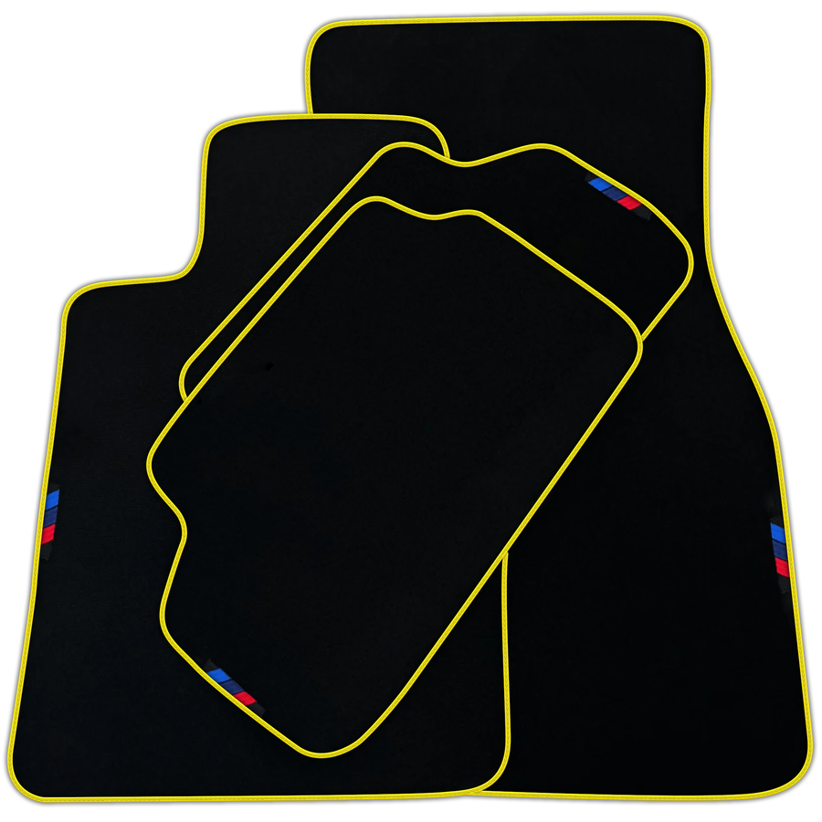 Black Mats For BMW 1 Series F70 | Blue Trim | Various Trim Colors