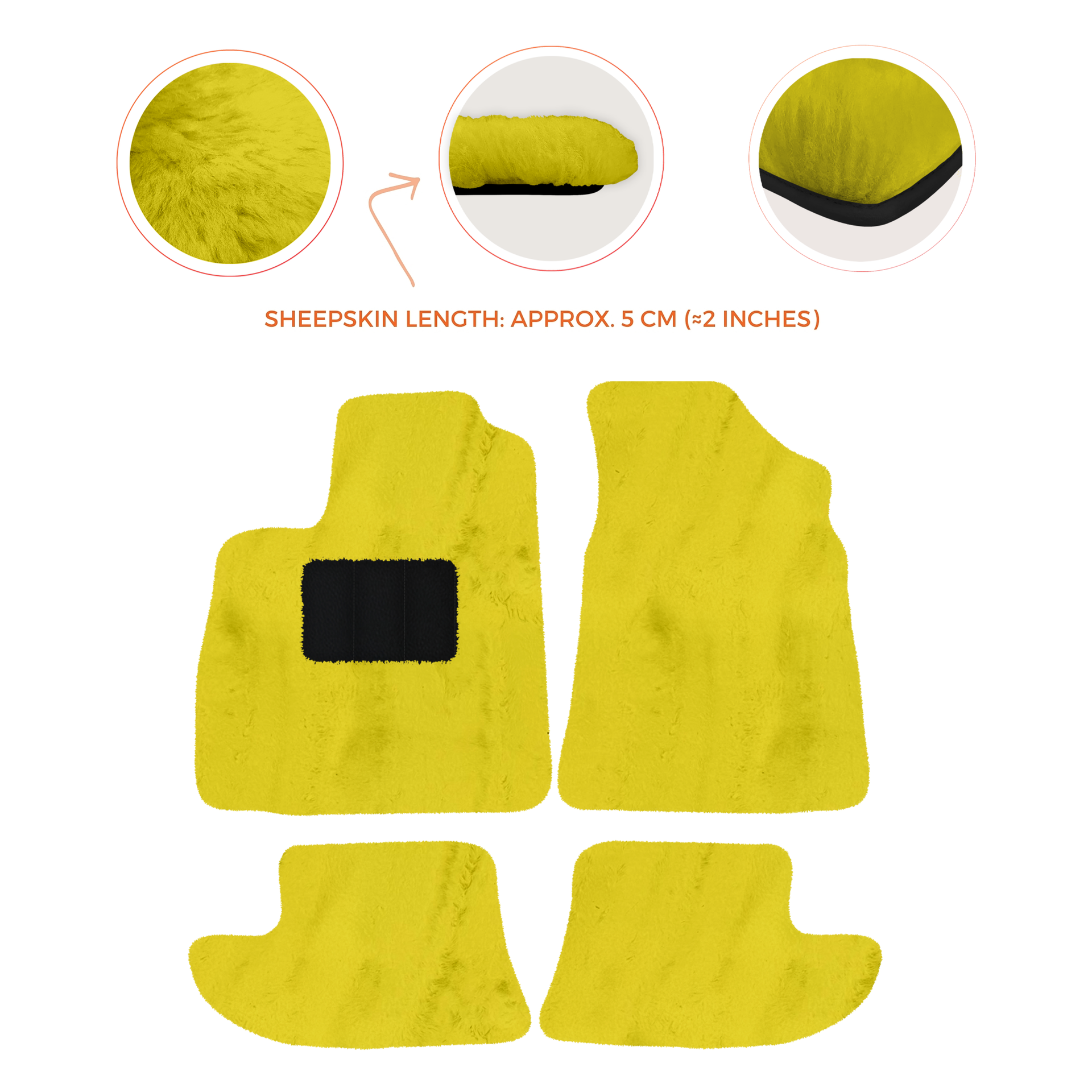 Premium Sheepskin Floor Mats for Bentley Continental GTC (2006–2011)