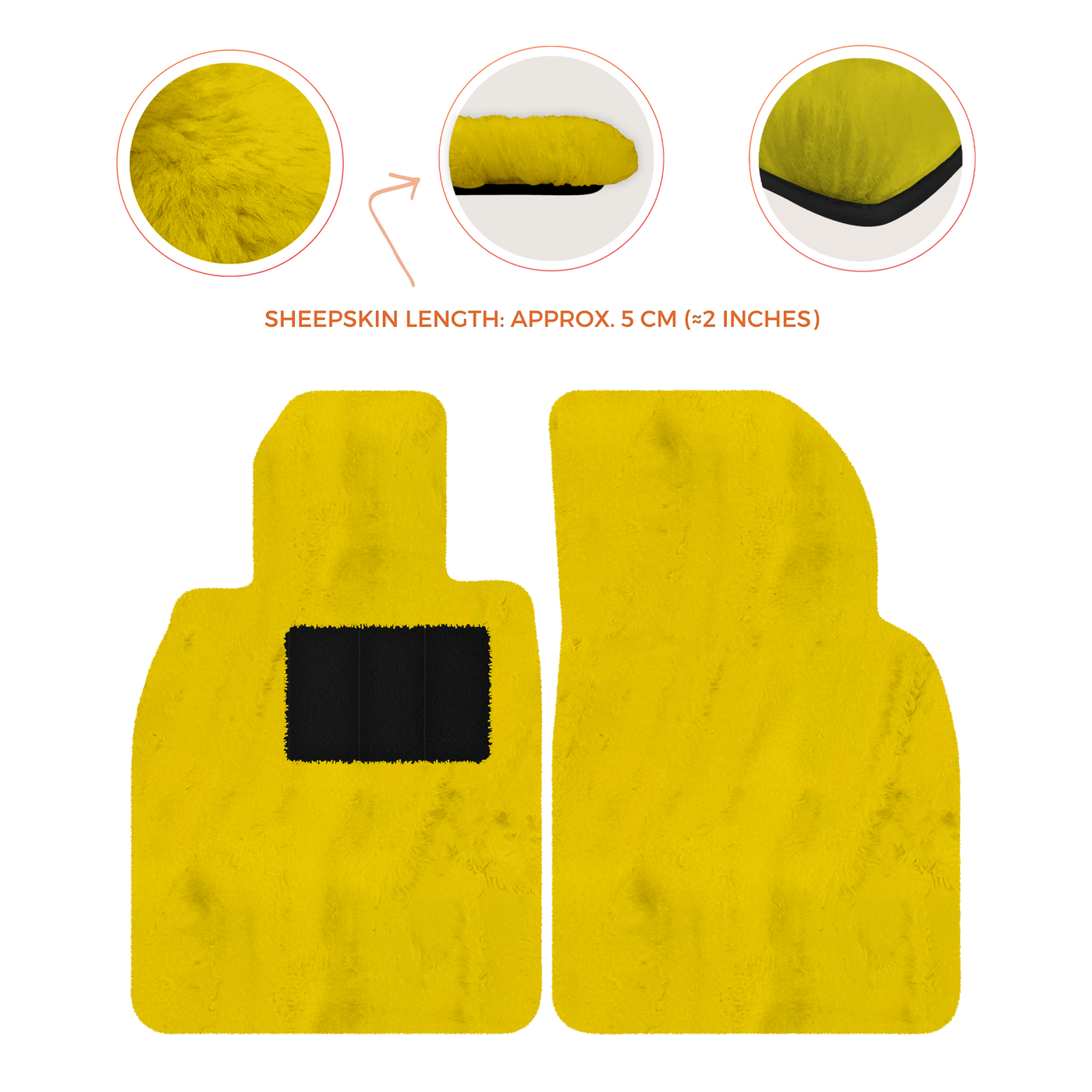 Premium Sheepskin Floor Mats for Porsche Cayenne (2018-2023)