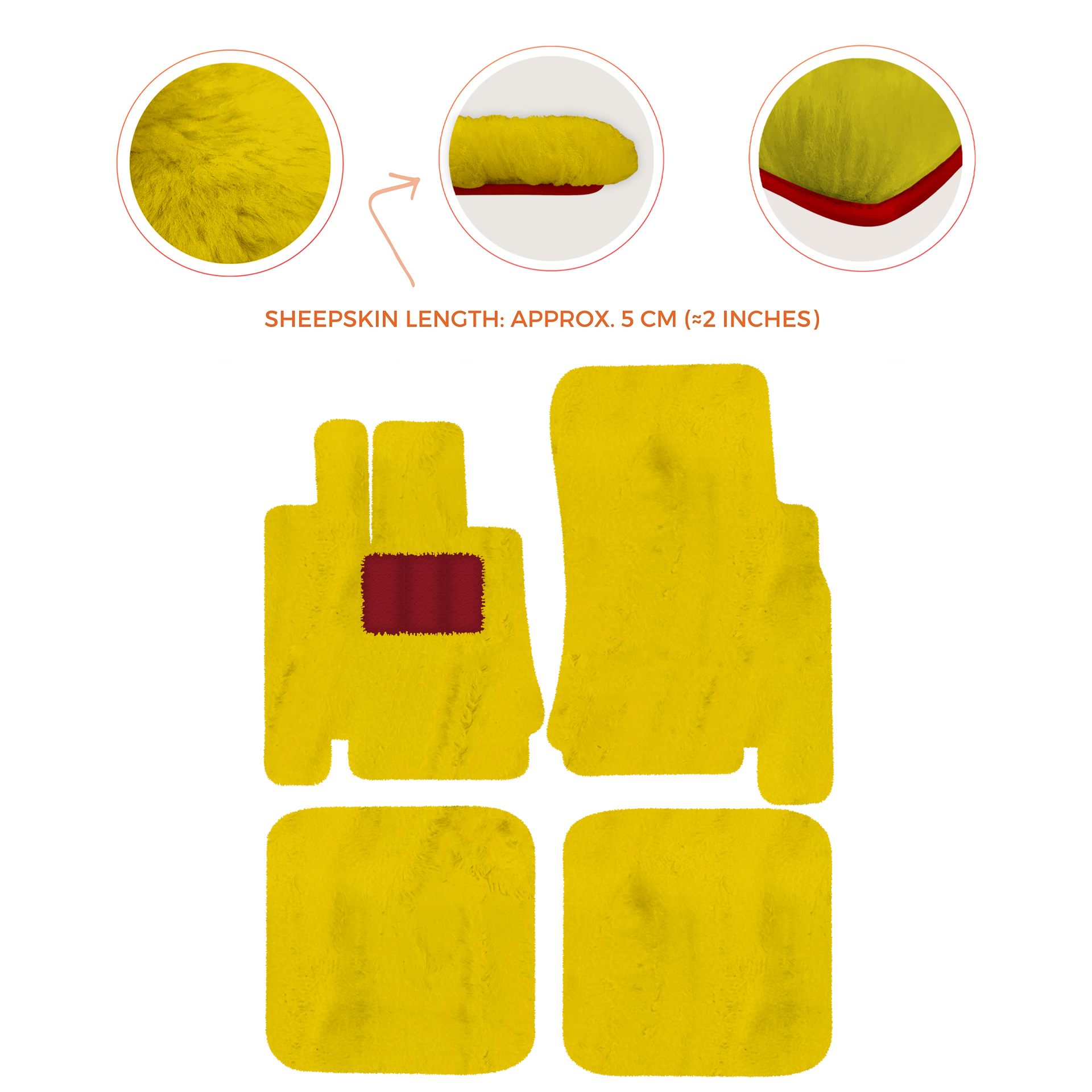 Premium Luxurious Sheepskin Floor Mats for Bentley Arnage (1998-2009)