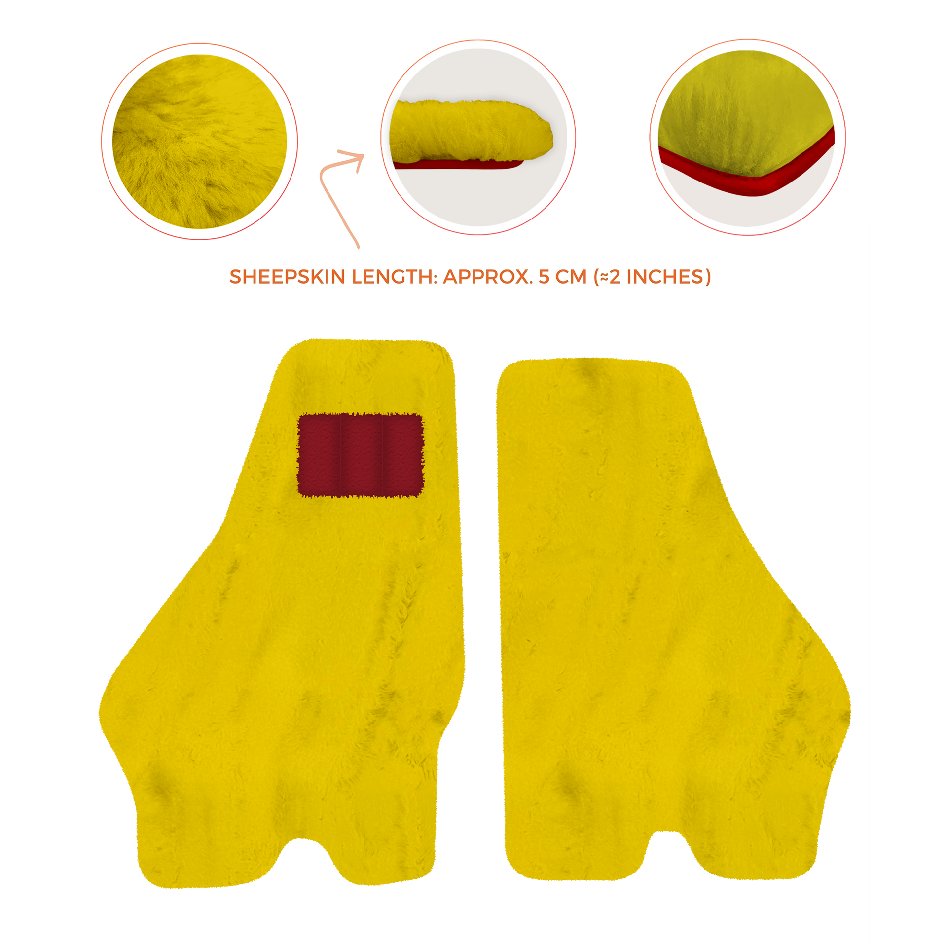 Luxury Sheepskin Floor Mats for Lamborghini Urus (2018-2026)