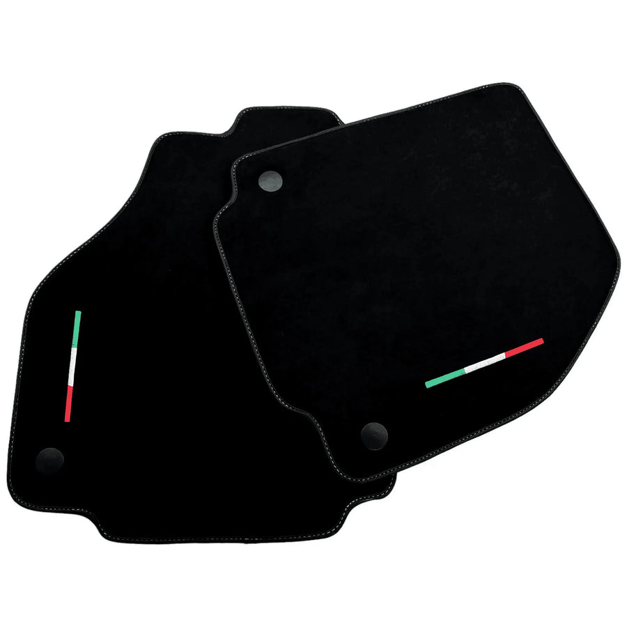 Alcantara Black Floor Mats For Ferrari 488 Spider (2016-2022) Italian Edition