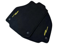 Alcantara Floor Mats for Ferrari 488 Spider 2016-2022 Yellow Sewing - AutoWin