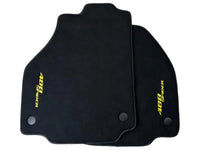 Alcantara Floor Mats for Ferrari 488 Spider 2016-2022 Yellow Sewing - AutoWin