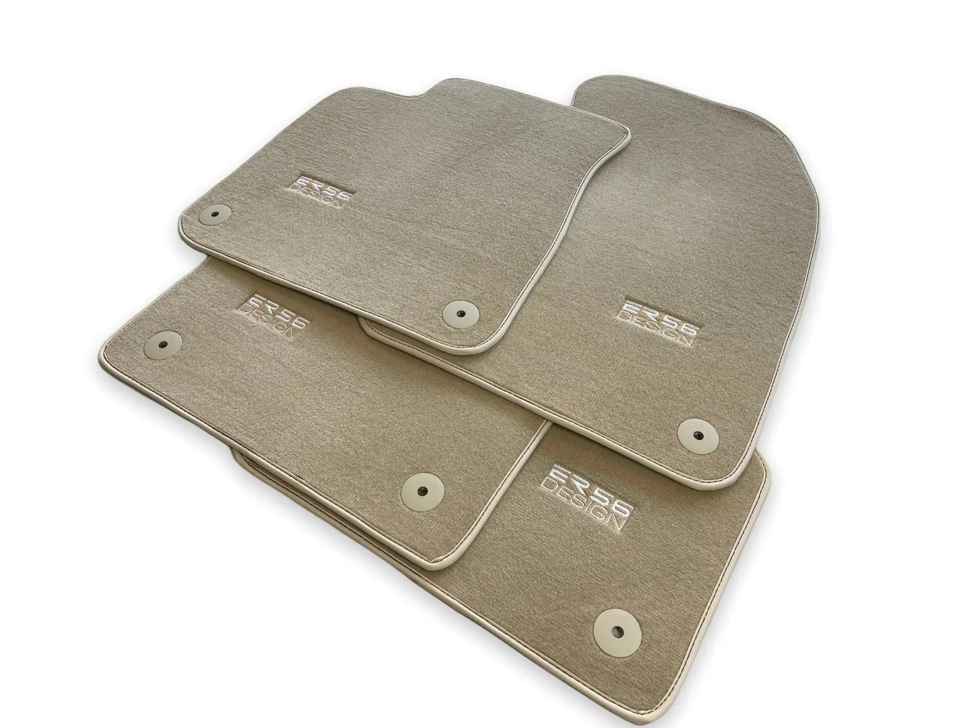 Beige Floor Mats for A7 - C8 (2018-2023) | ER56 Design - AutoWin