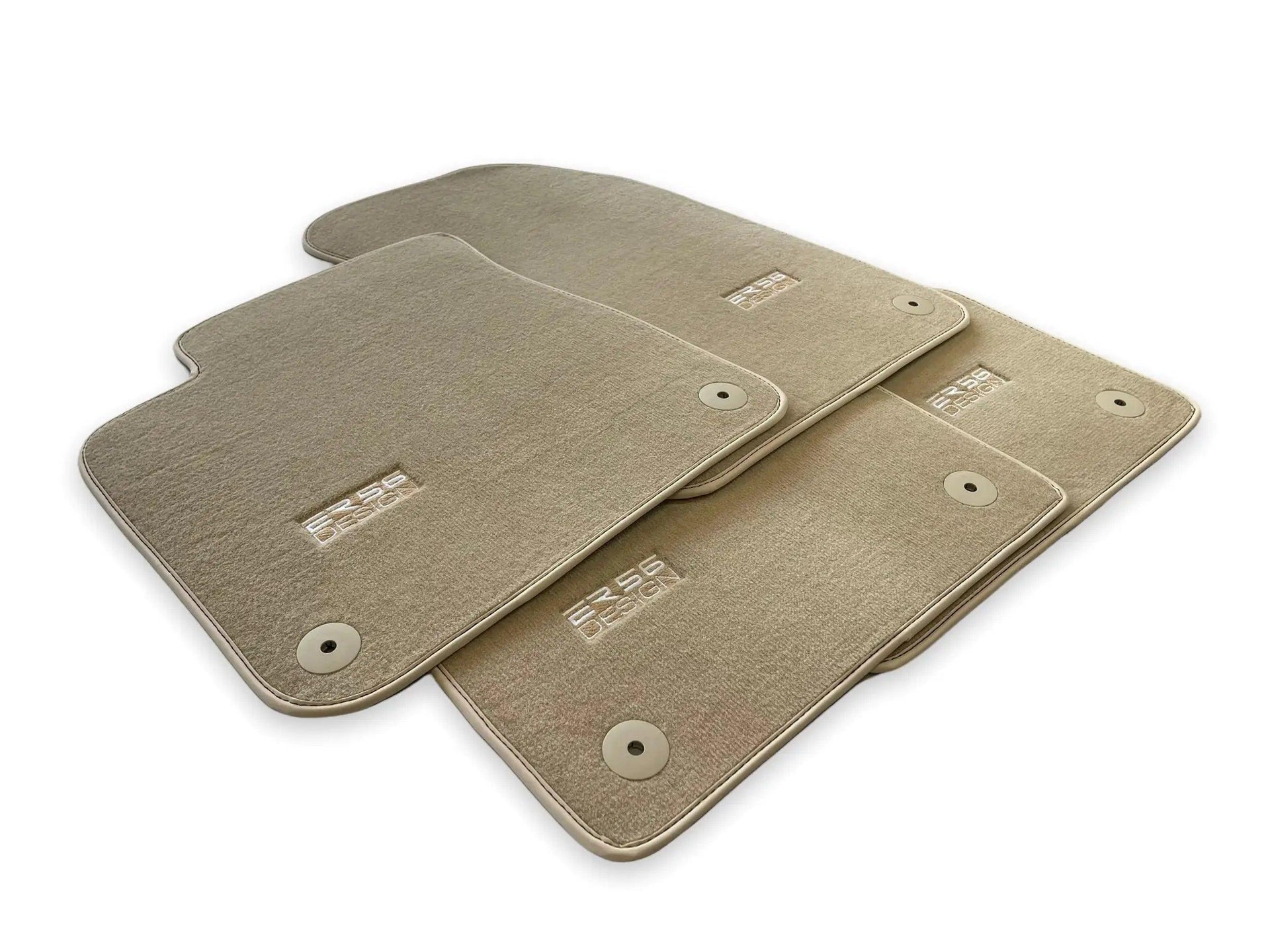 Beige Floor Mats for Audi A5 - F57 Convertible (2017-2020) | ER56 Design - AutoWin