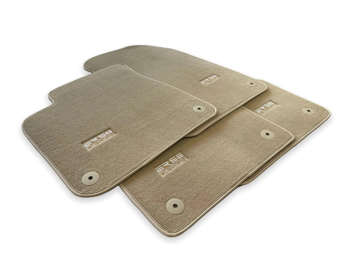 Beige Floor Mats for Audi A6 - C6 Avant Long (2004-2008) | ER56 Design - AutoWin