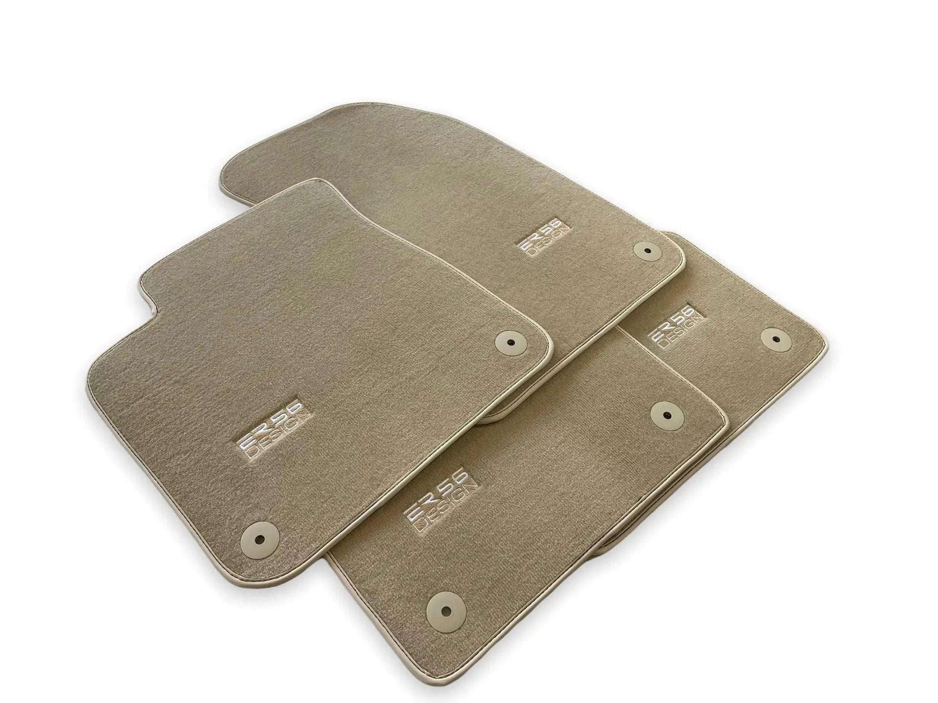 Beige Floor Mats for Audi A6 - C8 Allroad Quattro (2019-2023) | ER56 Design - AutoWin