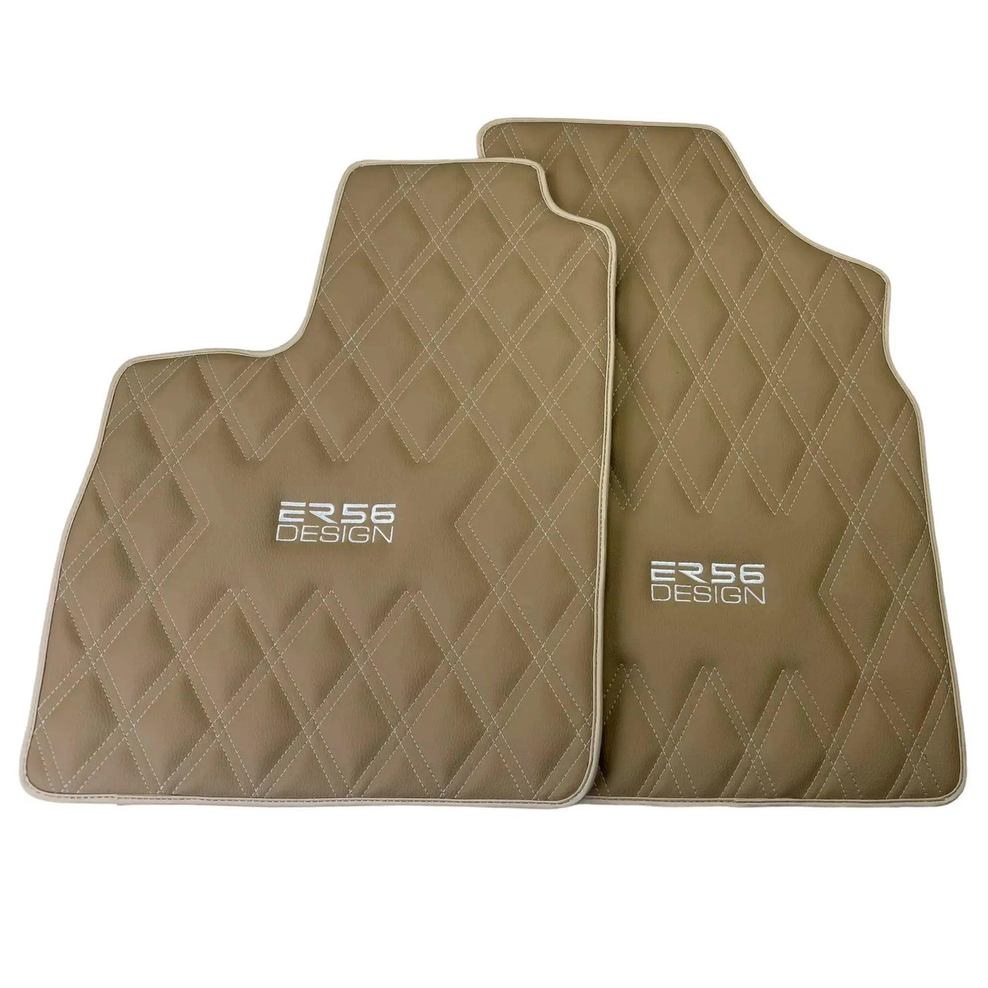 Beige Floor Mats for Bentley Continental GT (2011–2018) with Leather | ER56 Design - AutoWin
